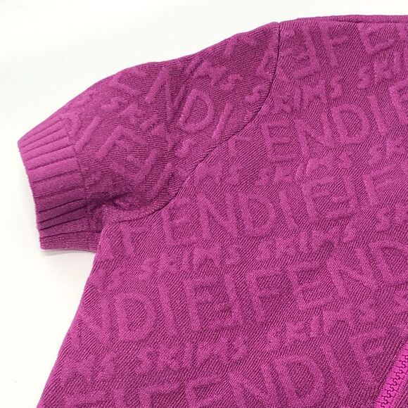 Fendi Dress Zucca Pattern Fzd917 Rayon Pink - Picture 7 of 9